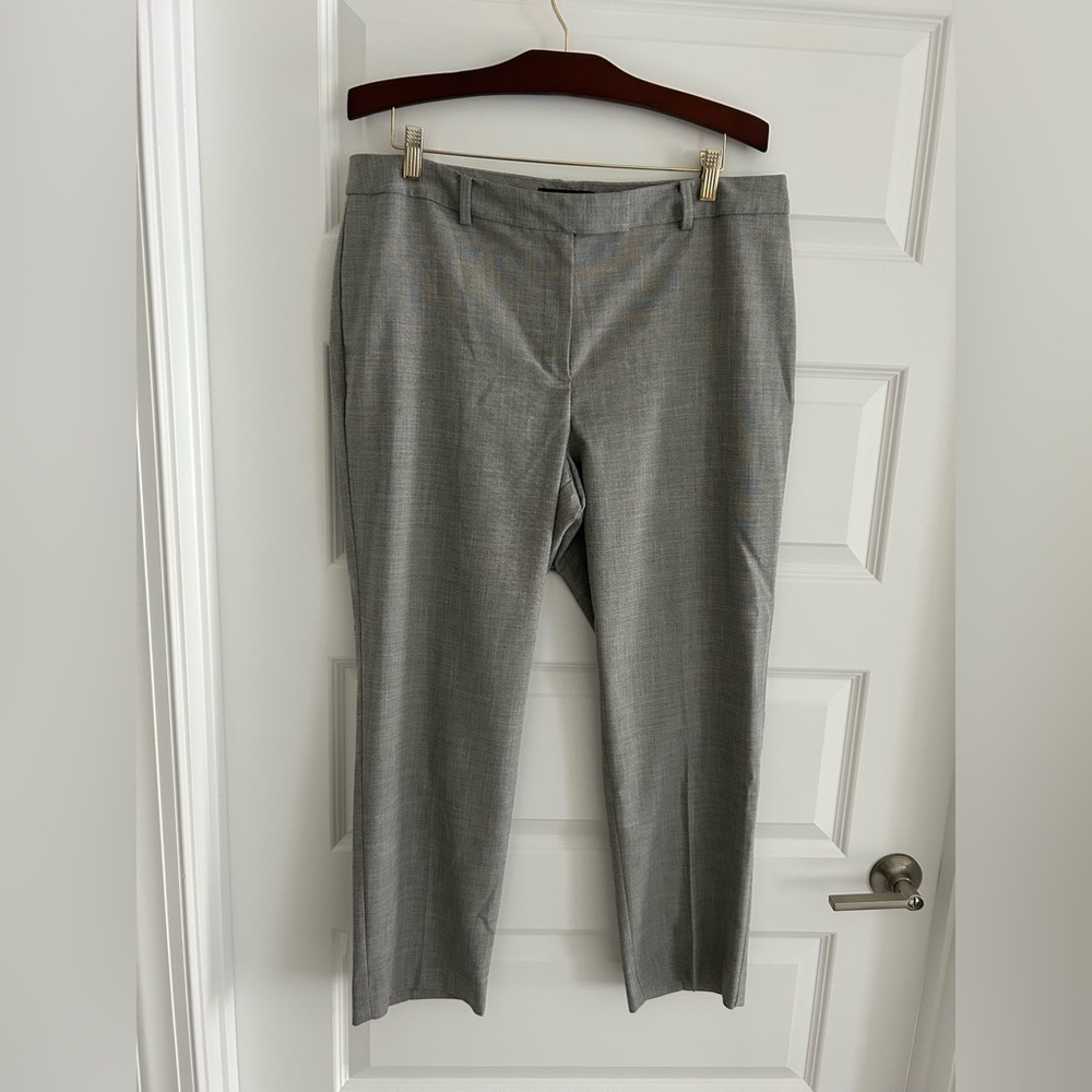 Talbots High Waist Straight Leg Pants Gray Size 16P Petite